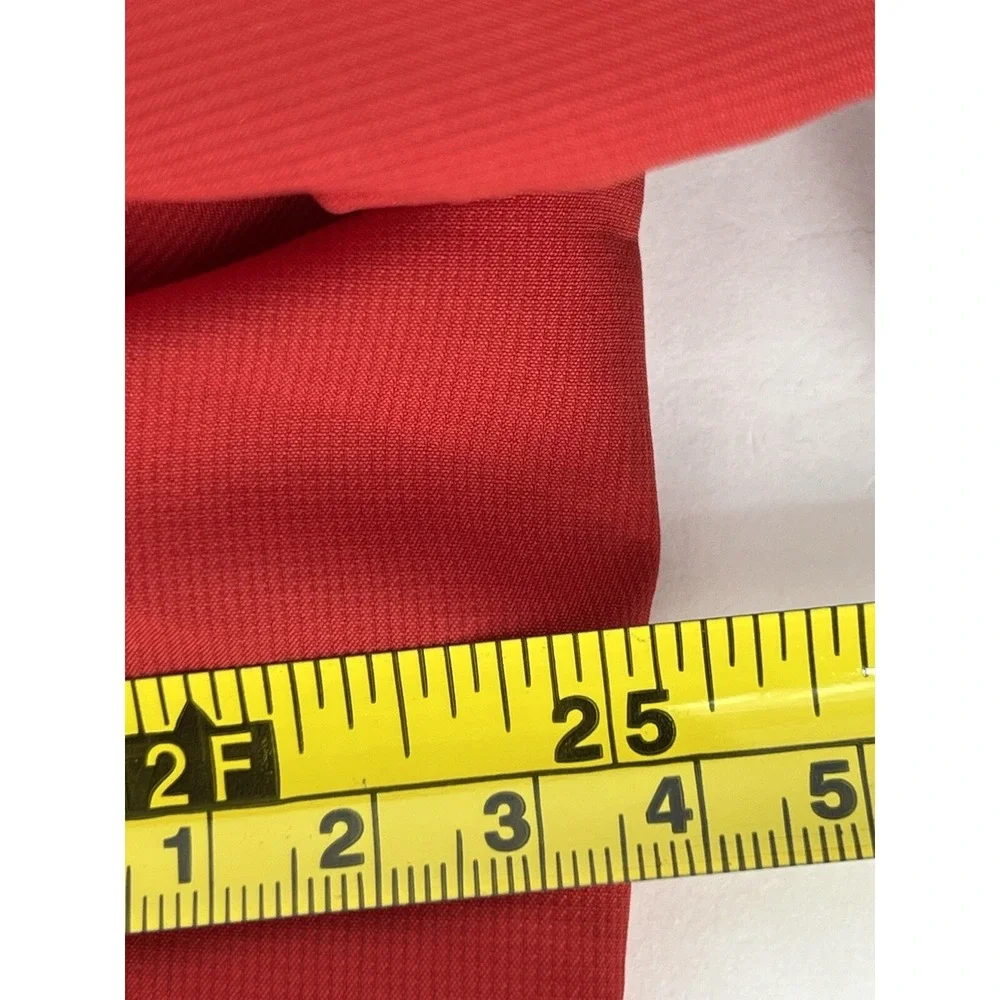 Adidas Jacket Men Large Golf Clima Proof Wind 1/4‎ Zip Pullover Short Sleeve Red